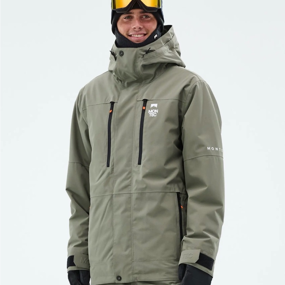 Mens Montec Fawk Shell Ski Snowboard Jacket Size Large Greenish